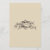 Vintage Französische Barock-Rokoko-Hochzeit Menükarte (Rückseite)