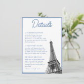 Vintage französische Bat Mitzvah - Einschließungsk Einladung (Stehend Vorderseite)