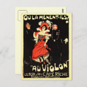 Vintage französische Belle époque Postkarte (Vorne/Hinten)