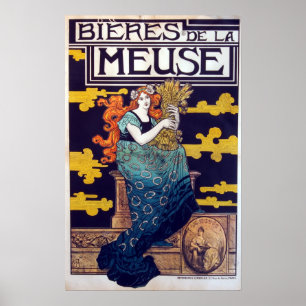 Vintage französische Bier-Anzeige Poster