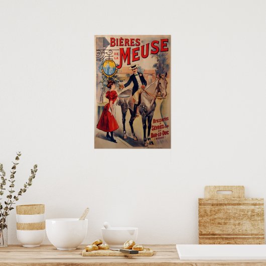 Vintage französische Bierwerbung Poster (Küche)
