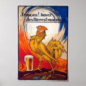 Vintage französische Bierwerbung Poster (Vorne)