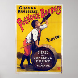 Vintage französische Bierwerbung Poster
