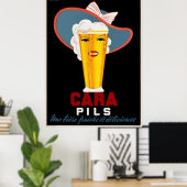 Vintage französische Bierwerbung Poster (Heimbüro)