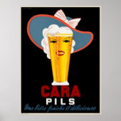 Vintage französische Bierwerbung Poster (Vorne)