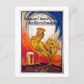 Vintage französische Bierwerbung Postkarte (Vorderseite)