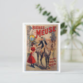 Vintage französische Bierwerbung Postkarte (Stehend Vorderseite)