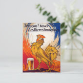 Vintage französische Bierwerbung Postkarte (Stehend Vorderseite)