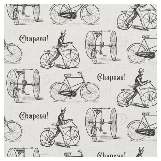 Vintage französische Bikes Eleganter Klassiker Stoff (Nahaufnahme)