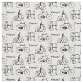 Vintage französische Bikes Eleganter Klassiker Stoff (Muster)