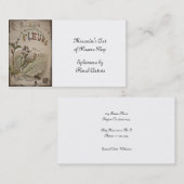 Vintage französische Blume Fairy Visitenkarte (Vorne/Hinten)