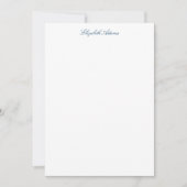 Vintage französische Blumenfantasiewelt-blau Mitteilungskarte (Vorderseite)