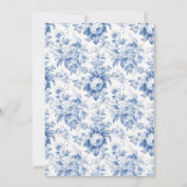 Vintage französische Blumentoilette Einladung (Rückseite)