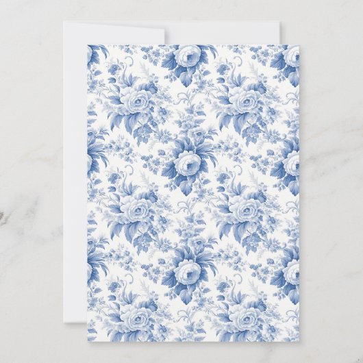 Vintage französische Blumentoilette Einladung (Rückseite)