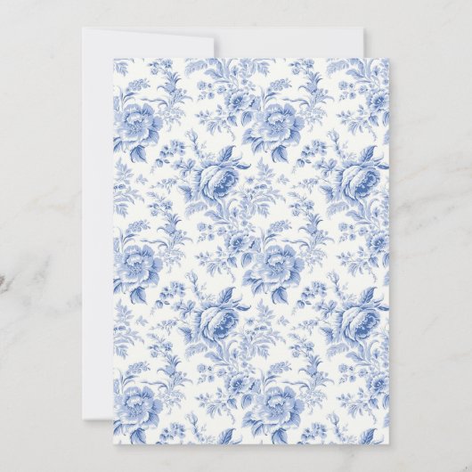 Vintage französische Blumentoilette Einladung (Rückseite)