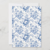 Vintage französische Blumentoilette Einladung (Rückseite)