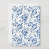 Vintage französische Blumentoilette Einladung (Rückseite)