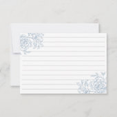 Vintage französische Blumenzillet-Karte Einladung (Rückseite)