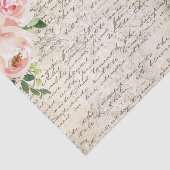 Vintage französische Blumenzwiebeln-Rose Seidenpapier (Ausschnitt)