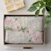 Vintage französische Blumenzwiebeln-Rose Seidenpapier (Geschenk)