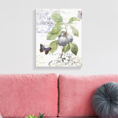 Vintage französische botanische Leinwand (Insitu (Wohnzimmer))