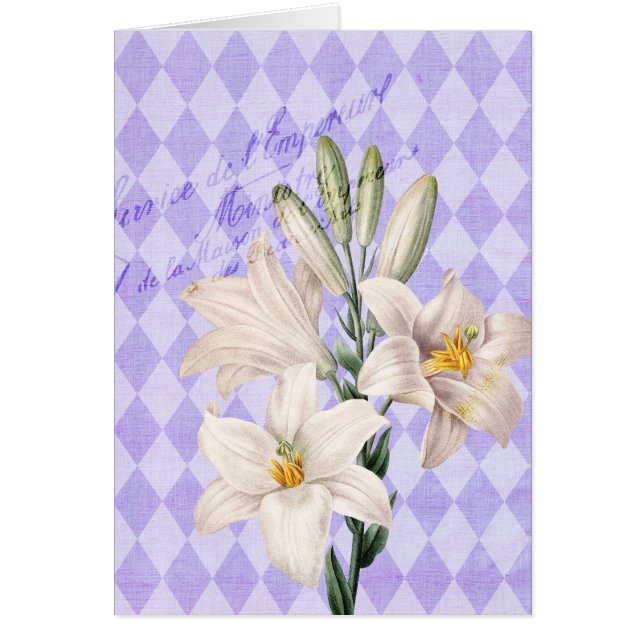 Vintage französische botanische Lilien (Vorne)