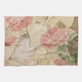 Vintage französische Buchstaben und Postkarten Küchentuch (Horizontal)