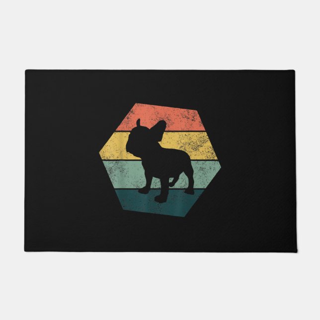 Vintage französische Bulldog-Geschenke Frenchie Lo Fußmatte (Vorderseite)