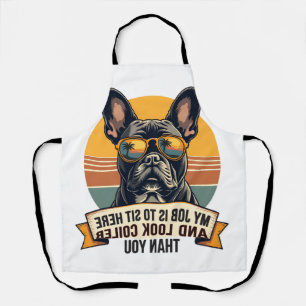Vintage-Französische-Bulldogge-Sonnenbrille Mein J Schürze