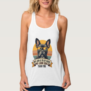 Vintage-Französische-Bulldogge-Sonnenbrille Mein J Tank Top