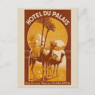 Vintage französische Casablanca-Reisepostkarte Postkarte