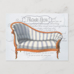 Vintage französische Chaises Lounges individuelle Postkarte