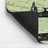 Vintage französische Chic-Nähmaschine Mousepad (Ecke)