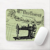 Vintage französische Chic-Nähmaschine Mousepad (Mit Mouse)