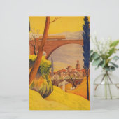 Vintage französische Eisenbahn Briefpapier (Stehend Vorderseite)