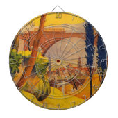 Vintage französische Eisenbahn Dartscheibe (vorne)