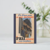 Vintage französische Eisenbahn - Europa Postkarte (Stehend Vorderseite)