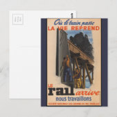 Vintage französische Eisenbahn - Europa Postkarte (Vorne/Hinten)