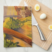 Vintage französische Eisenbahn Geschirrtuch (Viertel Falte)