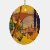 Vintage französische Eisenbahn Keramikornament (Rechts)