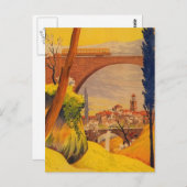 Vintage französische Eisenbahn Postkarte (Vorne/Hinten)
