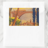 Vintage französische Eisenbahn Rechteckiger Aufkleber (Tasche)