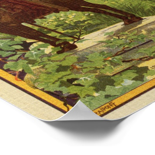 Vintage französische Eisenbahnwerbung Poster (Ecke)