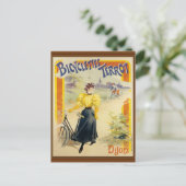 Vintage französische Fahrradposter-Imitate Holzrah Postkarte (Stehend Vorderseite)