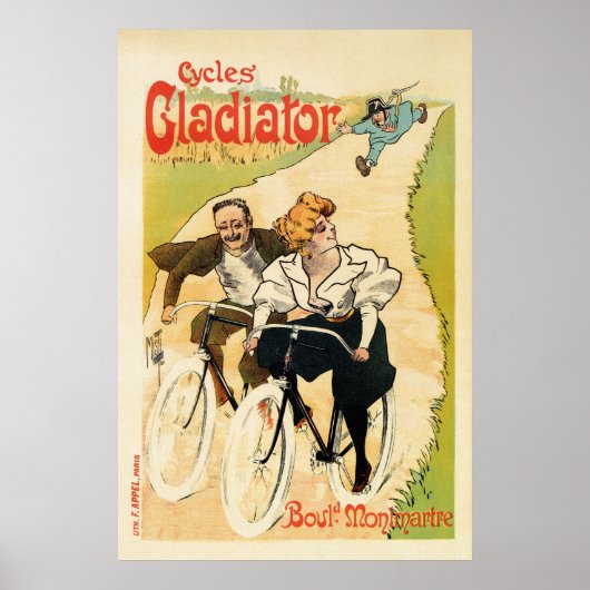 Vintage französische Fahrradwerbung Poster (Vorne)