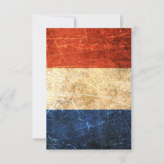 Vintage französische Flagge gekratzt und abgetrage