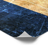 Vintage französische Flagge gekratzt und abgetrage Poster (Ecke)