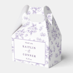Vintage Französische Florale Lavendel Lila Hochzei Geschenkschachtel