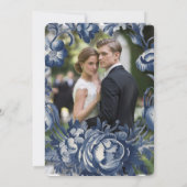 Vintage französische Foto-Engagement-Partei Einladung (Rückseite)