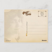 Vintage Französische Frau mit Süßkirschen Postkarte (Rückseite)